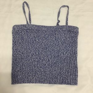 INTERMIX blue and white knitted tank top. P (XS) (W801)